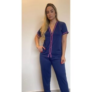 Pijama Sonhar Pijama Ref 508 Azul Marinho