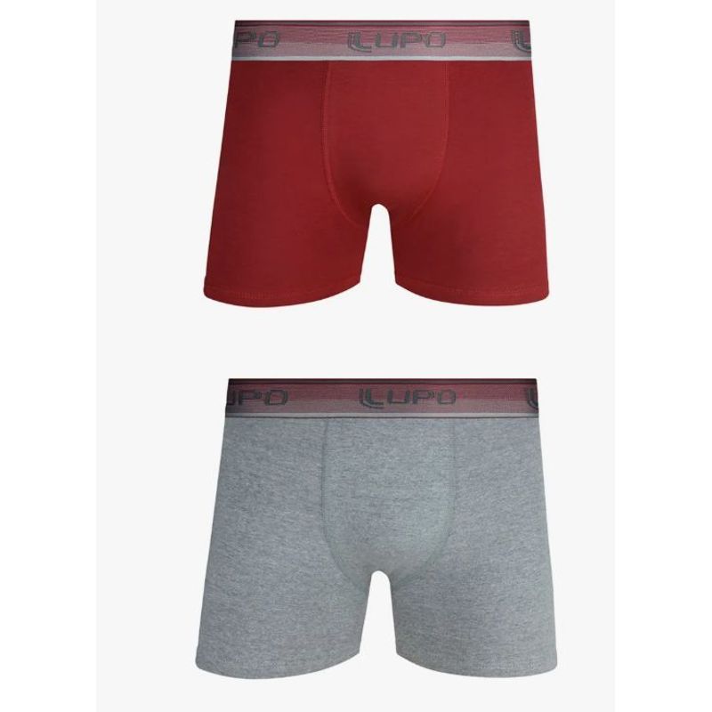 Boxer Lupo 784 C 2 Cinza Mescla/Marsala