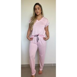 Pijama Sonhar Meia Manga Com Calça E Short 03 Peças - 500 Pink