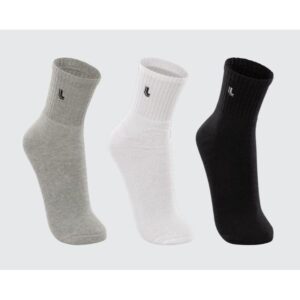 Meia Lupo 3248 Branco/Cinza/Preto