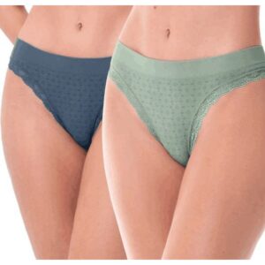 Kit C 2 Tanga Zee Rucci Zr0203034 Azul Indigo Escuro/Verde Grigio